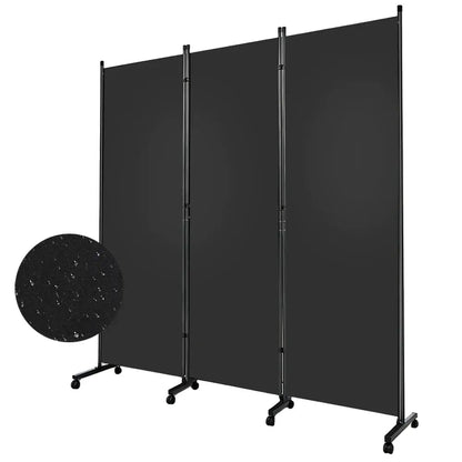 Paravent mobile pliable sur roulettes – cloison de séparation – détail 9