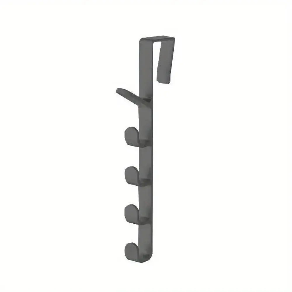 Patère de porte 5 crochets sans perçage – noir ou blanc - Patère de porte