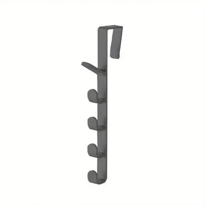 Patère de porte 5 crochets sans perçage – noir ou blanc - Patère de porte