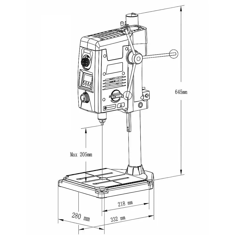Perceuse à colonne 800 W BG518801 pour atelier pro