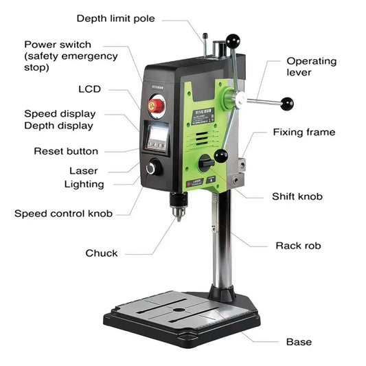 Perceuse à Colonne 800W BG518801 Pour Atelier Pro