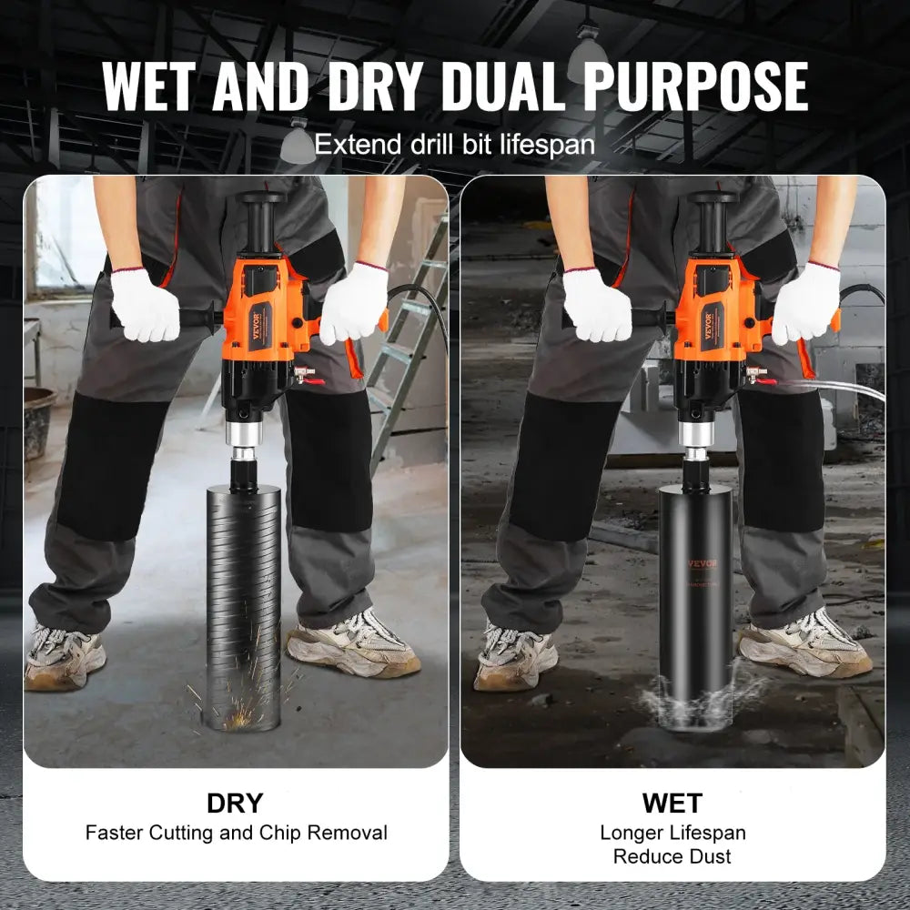 Perceuse à noyau diamant portable 2000 W 2600 W pour béton humide et sec