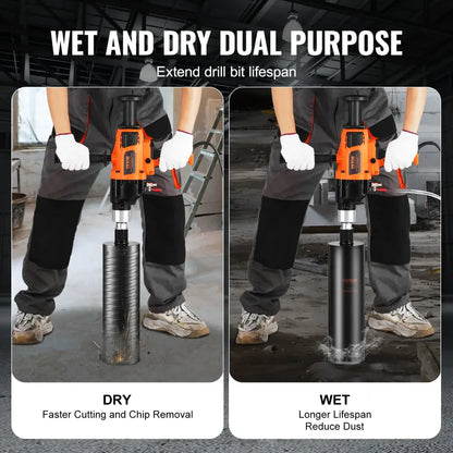 Perceuse à noyau diamant portable 2000 W 2600 W pour béton humide et sec