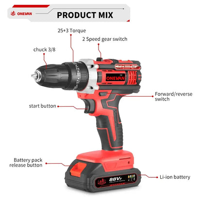 Perceuse-visseuse sans fil 18 V 38 Nm – 1 ou 2 batteries - Perceuse-visseuse sans fil
