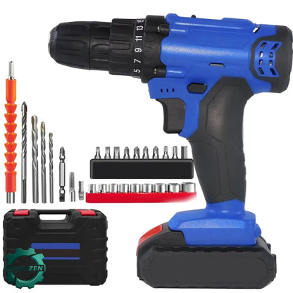 Perceuse-visseuse sans fil 21 V – 2 vitesses 26 embouts - Perceuse + 1 batterie / France - Perceuse-visseuse sans fil