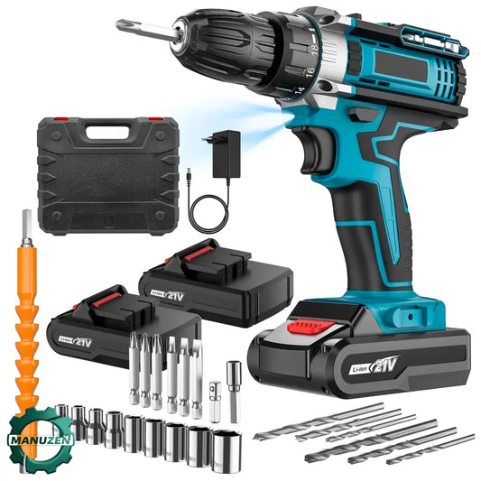 Perceuse visseuse Sans Fil Puissant Avec Double Vitesse Et Deux Batteries