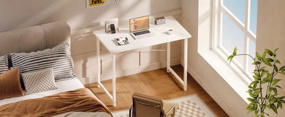 Petit bureau coleshome d'ordinateur 80 × 40 cm blanc pour petits espaces