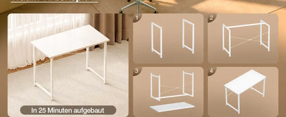 Petit bureau coleshome d'ordinateur 80 × 40 cm blanc pour petits espaces