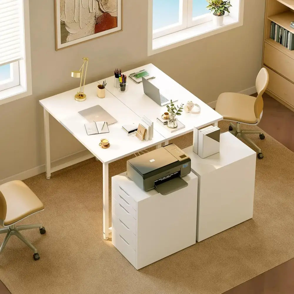 Petit bureau coleshome d'ordinateur 80 × 40 cm blanc pour petits espaces