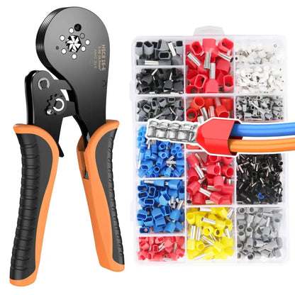 Pince à sertir HSC8 16-6 – embouts de câblage 0,08 à 16 mm² - Orange / France - Pince à sertir pour embouts de câblage