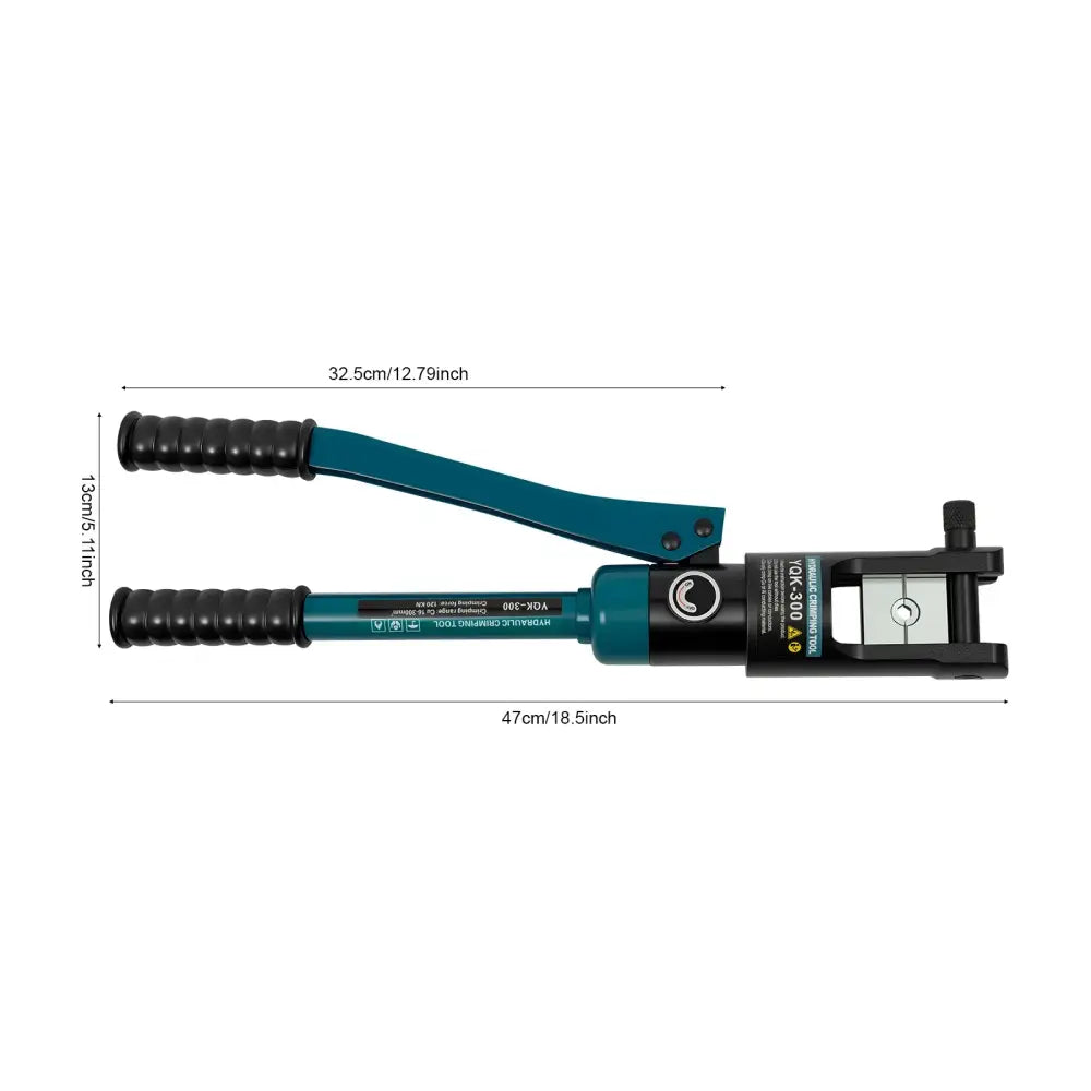 Pince à sertir hydraulique 120 kN – 16 à 300 mm² 11 matrices - Vert et noir / France - Pince à sertir hydraulique