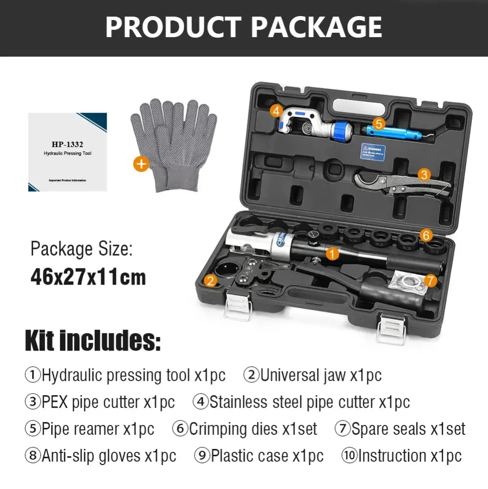 Pince à sertir hydraulique pour tubes cuivre et PEX – TH/U/V/M