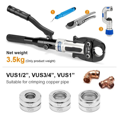 Pince à sertir hydraulique pour tubes cuivre et PEX – TH/U/V/M Profil VUS – standard américain Pologne
