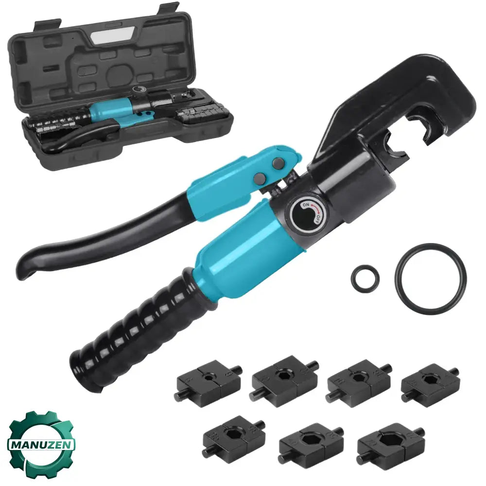 Pince à sertir hydraulique YQK-70 – 8 t 4 à 70 mm² - Bleu et noir / France - Pince à sertir hydraulique manuelle