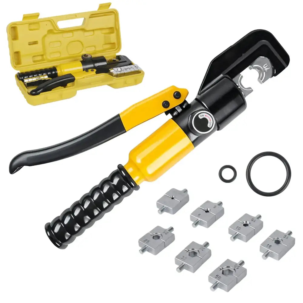 Pince à sertir hydraulique YQK-70 – 8 t 4 à 70 mm² - Jaune et noir / France - Pince à sertir hydraulique manuelle