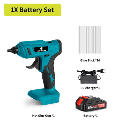 Pistolet à colle chaude sans fil 18 V 280 °C – 2 batteries - Avec 2 batteries / Allemagne / Prise européenne - Pistolet