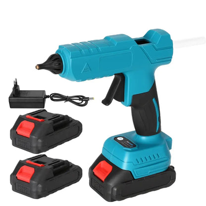 Pistolet à colle sans fil avec 2 batteries – chauffe rapide - Avec 2 batteries / Espagne / Prise européenne - Pistolet