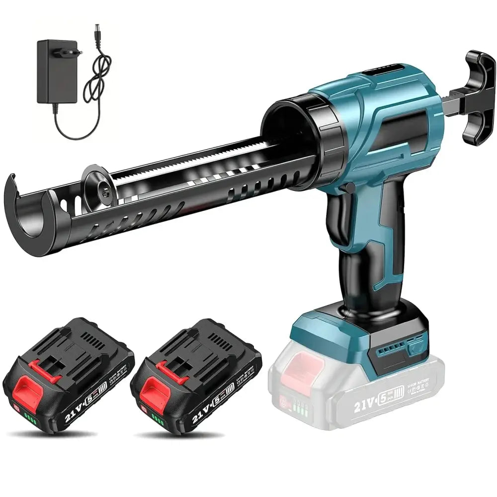 Pistolet à mastic sans fil LED pour remplissage et étanchéité 2 Batteries sans lumière LED EU Pologne