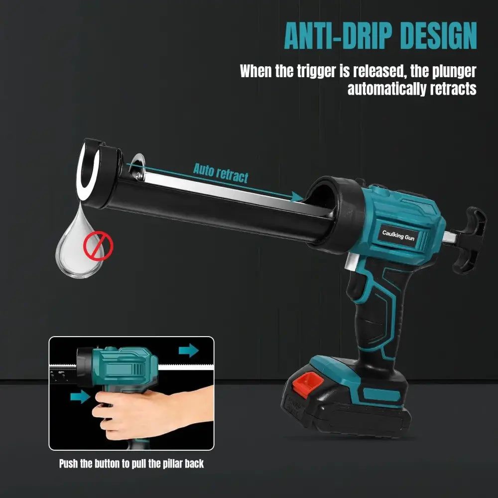 Pistolet à mastic sans fil LED pour remplissage et étanchéité
