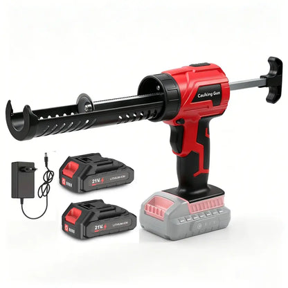 Pistolet à mastic sans fil LED pour remplissage et étanchéité Rouge 2 Batteries EU Pologne