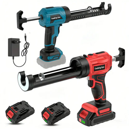 Pistolet à mastic sans fil LED pour remplissage et étanchéité Rouge et Bleu | 2 Batteries | Sans LED EU Pologne