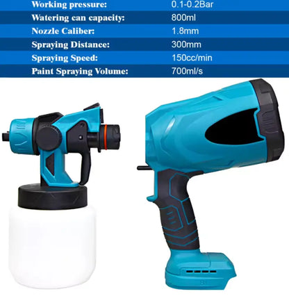 Pistolet à Peinture Sans Fil HVLP – Batterie Incluse - Bleu / France - Pulvérisateurs de peinture