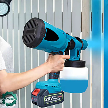 Pistolet à Peinture Sans Fil HVLP – Batterie Incluse - Bleu / France - Pulvérisateurs de peinture