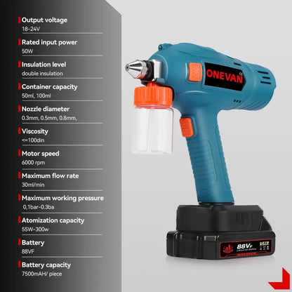 Pistolet à peinture sans fil pour batterie 18 V – détail produit 5
