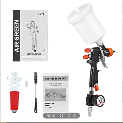 Pistolet peinture HVLP à gravité – buse 1,3 mm - Allemagne / Rouge - pistolet peinture HVLP buse 1.3 mm