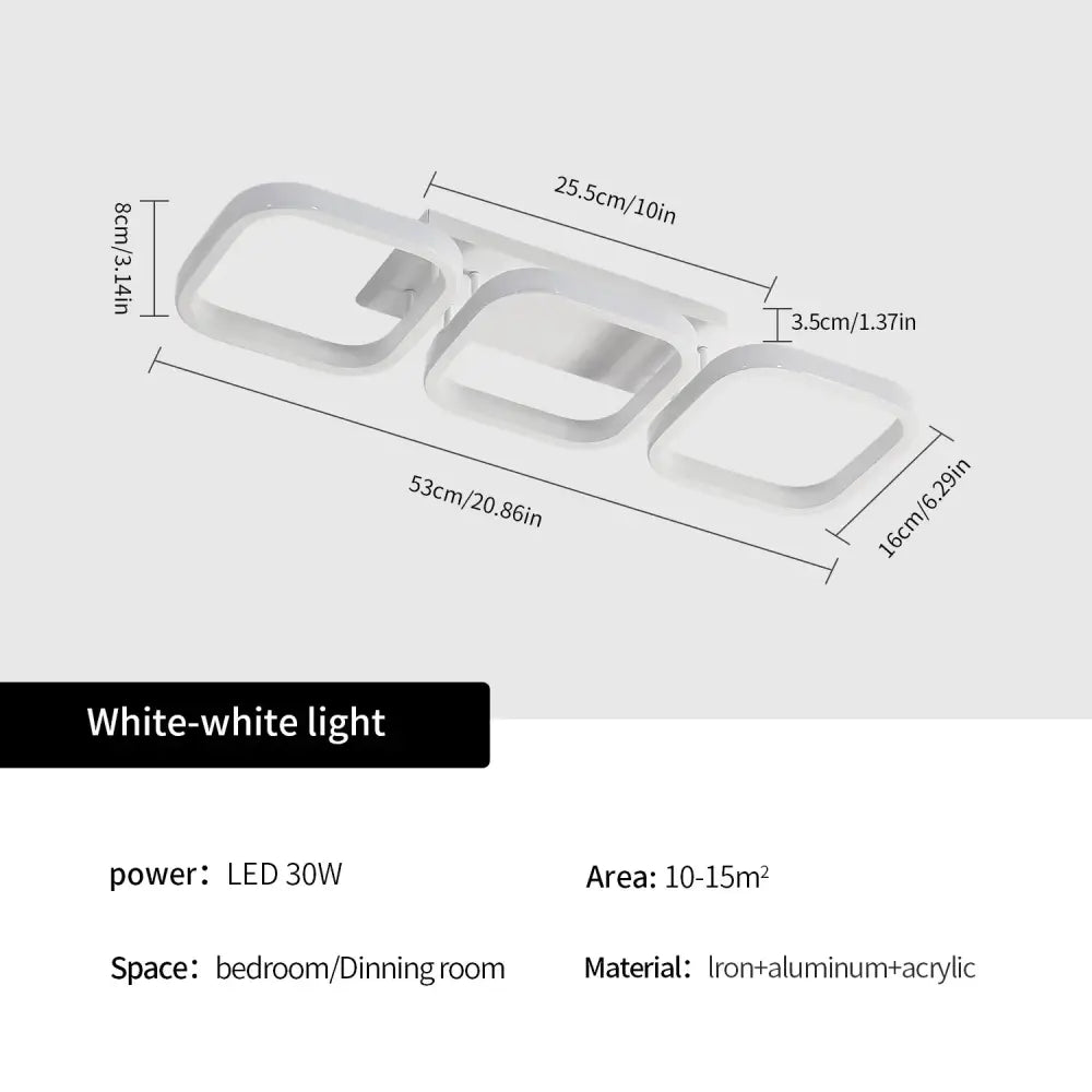 Plafonnier LED 6500 K en aluminium – lumière blanche froide - Plafonnier LED