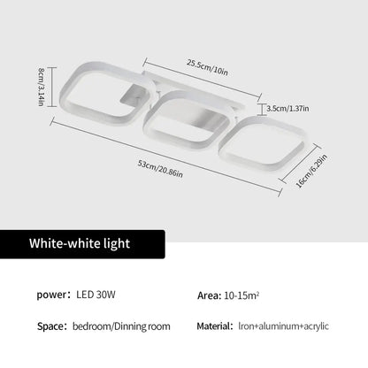 Plafonnier LED 6500 K en aluminium – lumière blanche froide - Plafonnier LED