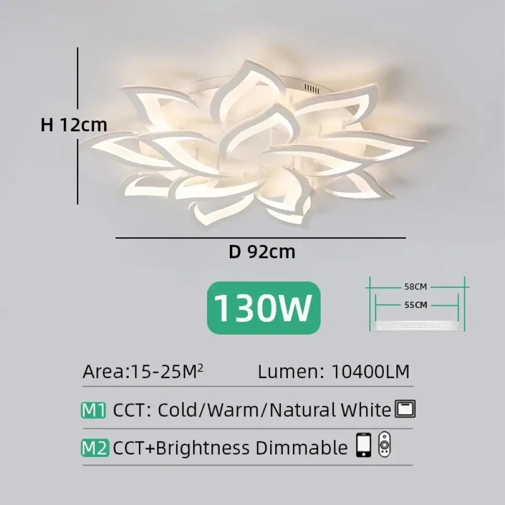 Plafonnier LED floral à intensité réglable - 14 éléments / Intensité réglable - plafonnier LED dimmable
