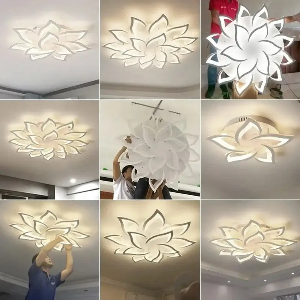 Plafonnier LED floral à intensité réglable - plafonnier LED dimmable