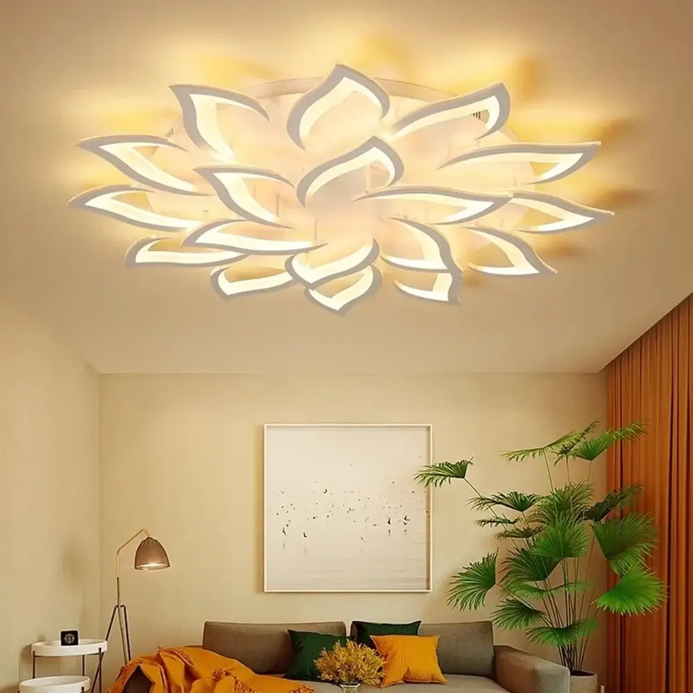 Plafonnier LED floral à intensité réglable - plafonnier LED dimmable
