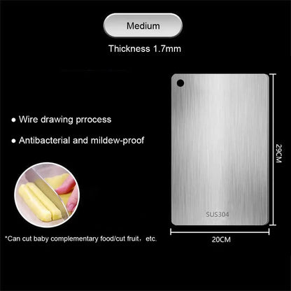 Planche à découper en acier inoxydable 316 – 29 × 20 cm – variante 29 × 20 cm / France