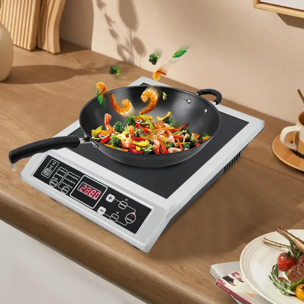 Plaque de Cuisson à Induction Portable 3,5 kW avec 8 Niveaux de Température