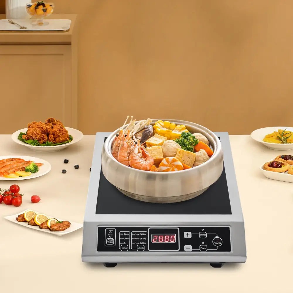 Plaque de Cuisson à Induction Portable 3,5 kW avec 8 Niveaux de Température