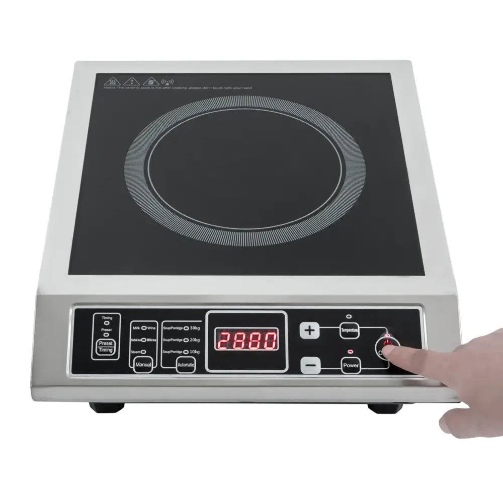 Plaque de Cuisson à Induction Portable 3,5 kW avec 8 Niveaux de Température
