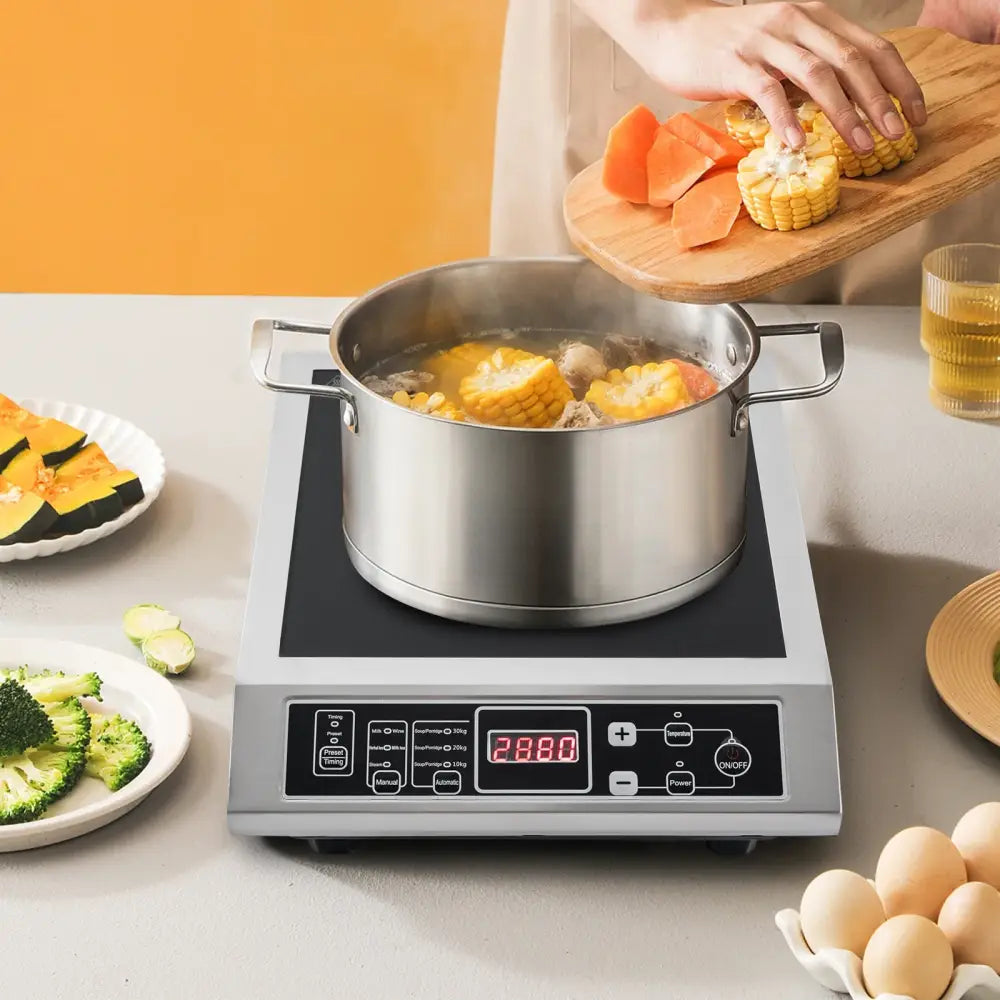 Plaque de Cuisson à Induction Portable 3,5 kW avec 8 Niveaux de Température