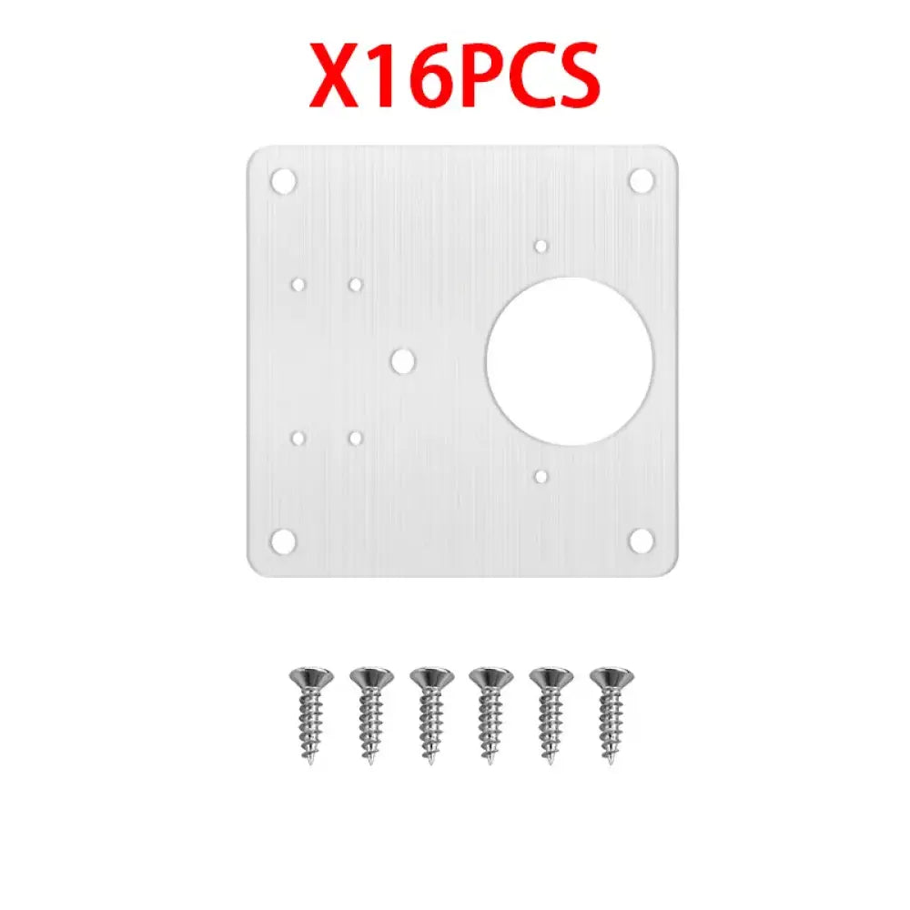 Plaques de réparation pour charnières 35 mm – acier inoxydable - Lot de 16 plaques / République tchèque - Plaques de