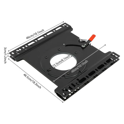 Platine pivotante de siège T5/T6 360° – acier 46,5 cm - Côté conducteur / Allemagne - Embase pivotante de siège