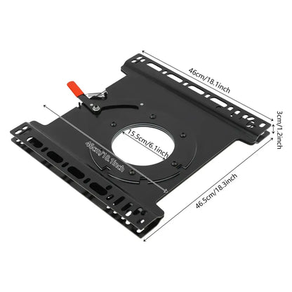 Platine pivotante de siège T5/T6 360° – acier 46,5 cm - Côté passager / Allemagne - Embase pivotante de siège