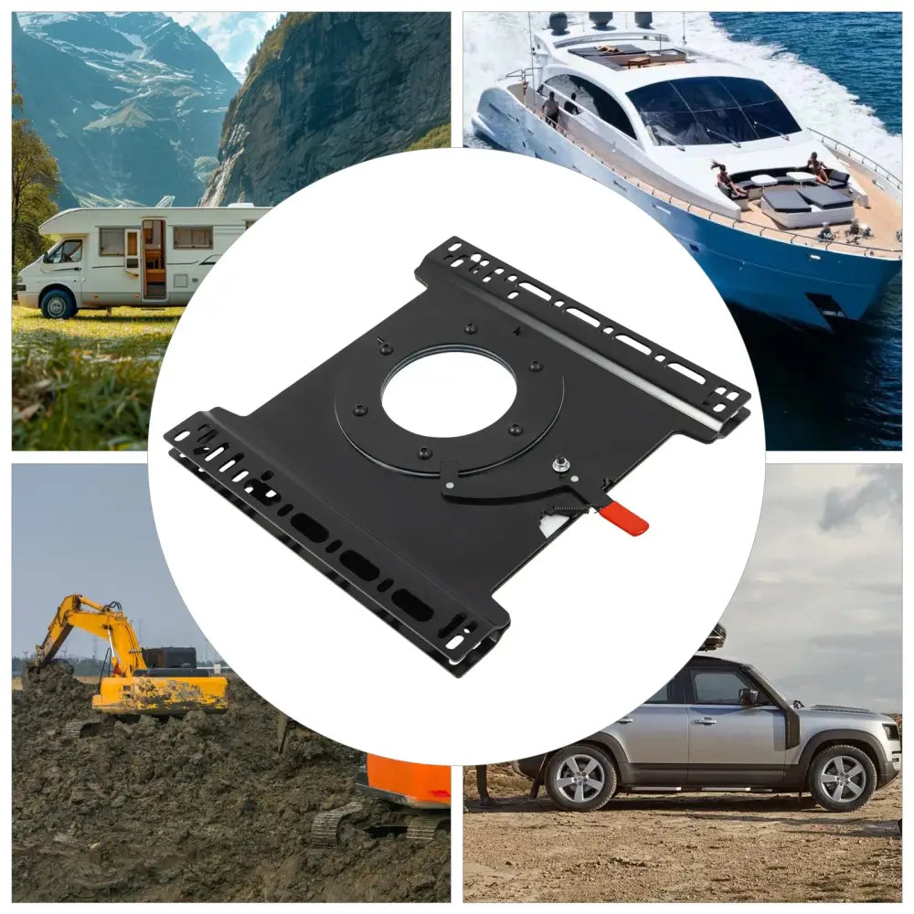 Platine pivotante de siège T5/T6 360° – acier 46,5 cm - Embase pivotante de siège