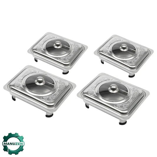 Plats de maintien au chaud pour buffet – lot de 4 avec couvercles - plats maintien chaud buffet