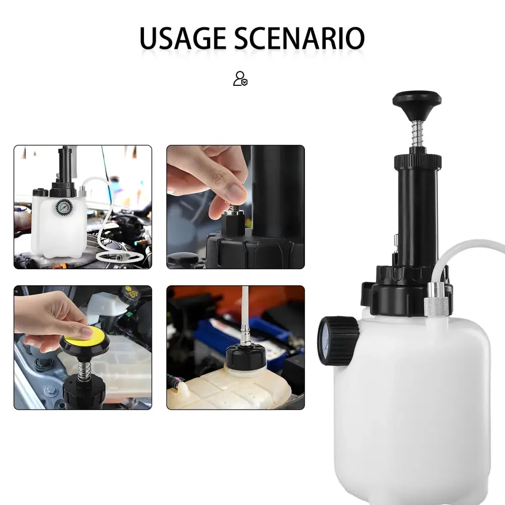 Podofo Kit Purge Frein 3L Rapide Sans Air Pompe Vacuum 85mm Tous Véhicules