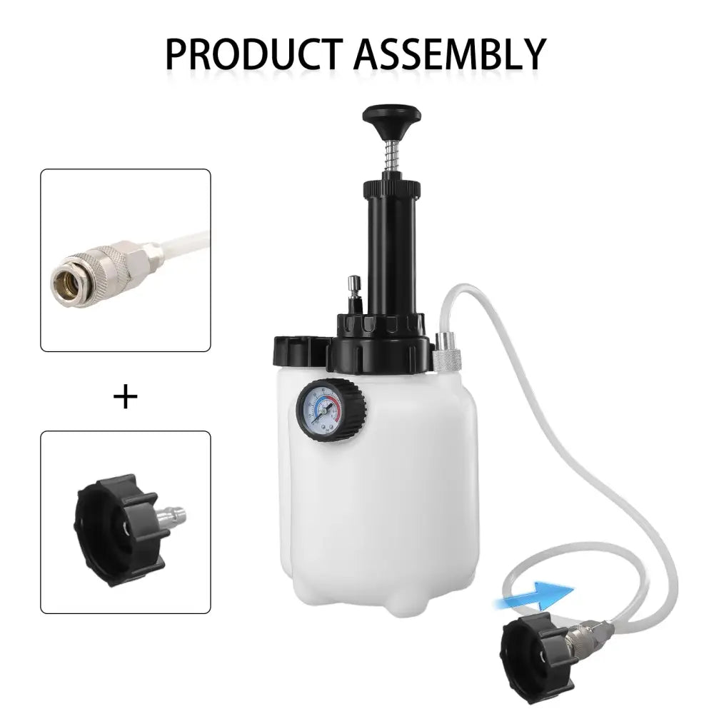 Podofo Kit Purge Frein 3L Rapide Sans Air Pompe Vacuum 85mm Tous Véhicules