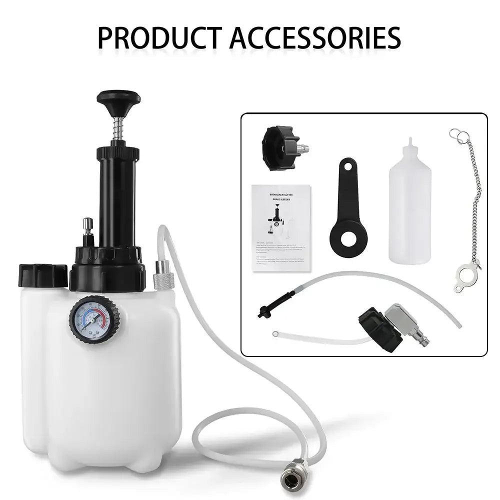 Podofo Kit Purge Frein 3L Rapide Sans Air Pompe Vacuum 85mm Tous Véhicules 3L France