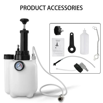 Podofo Kit Purge Frein 3L Rapide Sans Air Pompe Vacuum 85mm Tous Véhicules 3L France