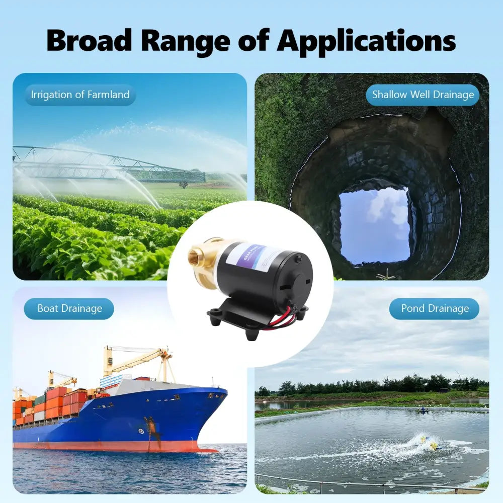 Pompe à eau auto amorçante pour irrigation agricole 12 V 120 W IP68