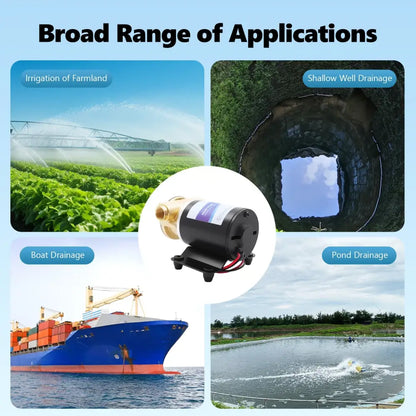 Pompe à eau auto amorçante pour irrigation agricole 12 V 120 W IP68